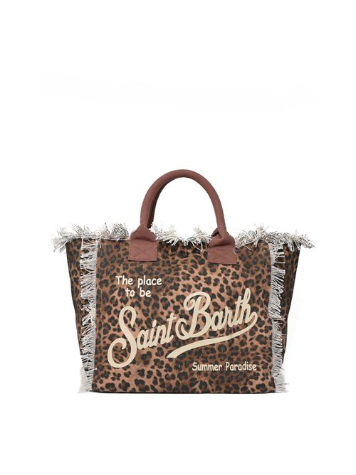 Borsa Vanity in cotone con stampa leopard Mc2 Saint Barth | VANI00100190L